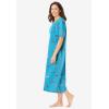 Dreams & Co. Plus Size Long Print Sleepshirt(Caribbean Blue Elephant)