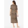 Dreams & Co. Plus Size Long Print Sleepshirt(Classic Leopard)