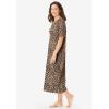 Dreams & Co. Plus Size Long Print Sleepshirt(Classic Leopard)