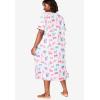 Dreams & Co. Plus Size Long Print Sleepshirt(Deep Teal Hearts)