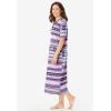 Dreams & Co. Plus Size Long Print Sleepshirt(Evening Blue Fair Isle)