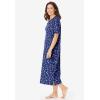 Dreams & Co. Plus Size Long Print Sleepshirt(Evening Blue Flowers)