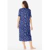 Dreams & Co. Plus Size Long Print Sleepshirt(Evening Blue Flowers)