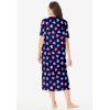 Dreams & Co. Plus Size Long Print Sleepshirt(Navy Americana Heart)