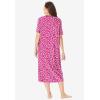 Dreams & Co. Plus Size Long Print Sleepshirt(Peony Xoxo)