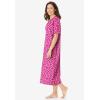 Dreams & Co. Plus Size Long Print Sleepshirt(Peony Xoxo)