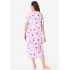 Dreams & Co. Plus Size Long Print Sleepshirt(Pink Candy Cane)