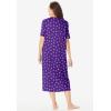 Dreams & Co. Plus Size Long Print Sleepshirt(Plum Burst Dot)