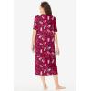 Dreams & Co. Plus Size Long Print Sleepshirt(Pomegranate Coffee Cup)