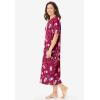 Dreams & Co. Plus Size Long Print Sleepshirt(Pomegranate Coffee Cup)