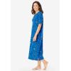 Dreams & Co. Plus Size Long Print Sleepshirt(Pool Blue Cosmic Dreams)