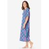 Dreams & Co. Plus Size Long Print Sleepshirt(Radiant Violet Argyle)