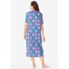 Dreams & Co. Plus Size Long Print Sleepshirt(Radiant Violet Argyle)
