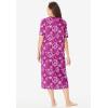 Dreams & Co. Plus Size Long Print Sleepshirt(Raspberry Peace Sign)