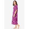Dreams & Co. Plus Size Long Print Sleepshirt(Raspberry Peace Sign)