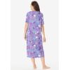 Dreams & Co. Plus Size Long Print Sleepshirt(Soft Iris Butterflies)