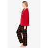 Dreams & Co. Plus Size Long Sleeve Knit PJ Set(Classic Red Plaid)