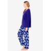 Dreams & Co. Plus Size Long Sleeve Knit PJ Set(Ultra Blue Presents)