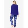 Dreams & Co. Plus Size Long Sleeve Knit PJ Set(Ultra Blue Presents)