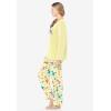 Dreams & Co. Plus Size Long Sleeve Knit PJ Set(Yellow Cats)