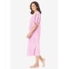Dreams & Co. Plus Size Long Tagless Sleepshirt(Pink Leopard)