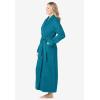 Dreams & Co. Plus Size Long Terry Robe(Deep Teal)