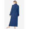 Dreams & Co. Plus Size Long Terry Robe(Evening Blue)