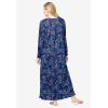 Dreams & Co. Plus Size Long-Sleeve Gown(Evening Blue Birds)