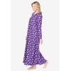 Dreams & Co. Plus Size Long-Sleeve Gown(Plum Burst Bouquet)