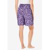 Dreams & Co. Plus Size Print Pajama Shorts(Plum Burst Daisy Butterfly)