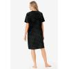 Dreams & Co. Plus Size Print Sleepshirt(Black Dot)