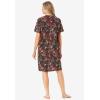 Dreams & Co. Plus Size Print Sleepshirt(Black Multi Hearts)
