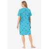 Dreams & Co. Plus Size Print Sleepshirt(Caribbean Blue Elephant)