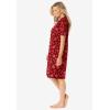 Dreams & Co. Plus Size Print Sleepshirt(Classic Red Winter Snow)