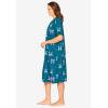 Dreams & Co. Plus Size Print Sleepshirt(Deep Teal Bows)