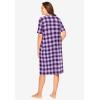 Dreams & Co. Plus Size Print Sleepshirt(Lilac Grape Buffalo)