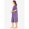 Dreams & Co. Plus Size Print Sleepshirt(Lilac Grape Buffalo)