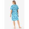 Dreams & Co. Plus Size Print Sleepshirt(Pale Ocean Cat)