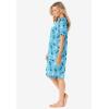 Dreams & Co. Plus Size Print Sleepshirt(Pale Ocean Cat)