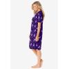 Dreams & Co. Plus Size Print Sleepshirt(Plum Burst Cat)