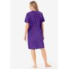 Dreams & Co. Plus Size Print Sleepshirt(Plum Burst Dot)