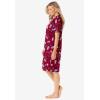 Dreams & Co. Plus Size Print Sleepshirt(Pomegranate Coffee Cup)