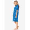 Dreams & Co. Plus Size Print Sleepshirt(Pool Blue Cosmic Dreams)