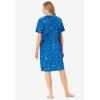 Dreams & Co. Plus Size Print Sleepshirt(Pool Blue Cosmic Dreams)