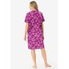 Dreams & Co. Plus Size Print Sleepshirt(Raspberry Peace Sign)
