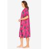 Dreams & Co. Plus Size Print Sleepshirt(Raspberry Sorbet Animal Tree)