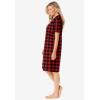 Dreams & Co. Plus Size Print Sleepshirt(Red Buffalo Plaid)