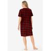 Dreams & Co. Plus Size Print Sleepshirt(Red Buffalo Plaid)