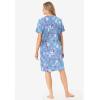 Dreams & Co. Plus Size Print Sleepshirt(Sky Blue Winter Cat)