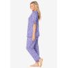 Dreams & Co. Plus Size Printed Henley PJ Set(Soft Iris Hearts)